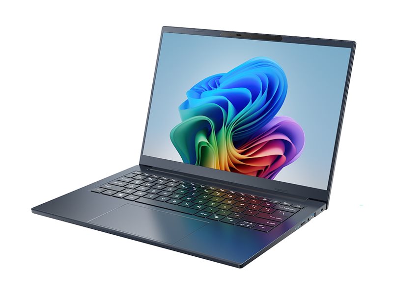 Acer Aspire 14 AI A14-11M - 180�-Scharnierdesign - Snapdragon X X1-26-100 - Win 11 Home - Qualcomm Adreno - 32 GB RAM - 1.024 TB SSD NVMe - 35.6 cm (14)