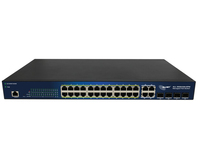 ALLNET Switch smart managed Layer2 24 Port PoE Budget 370W 24x at 4x SFP 19 - Switch - 56 Gbps