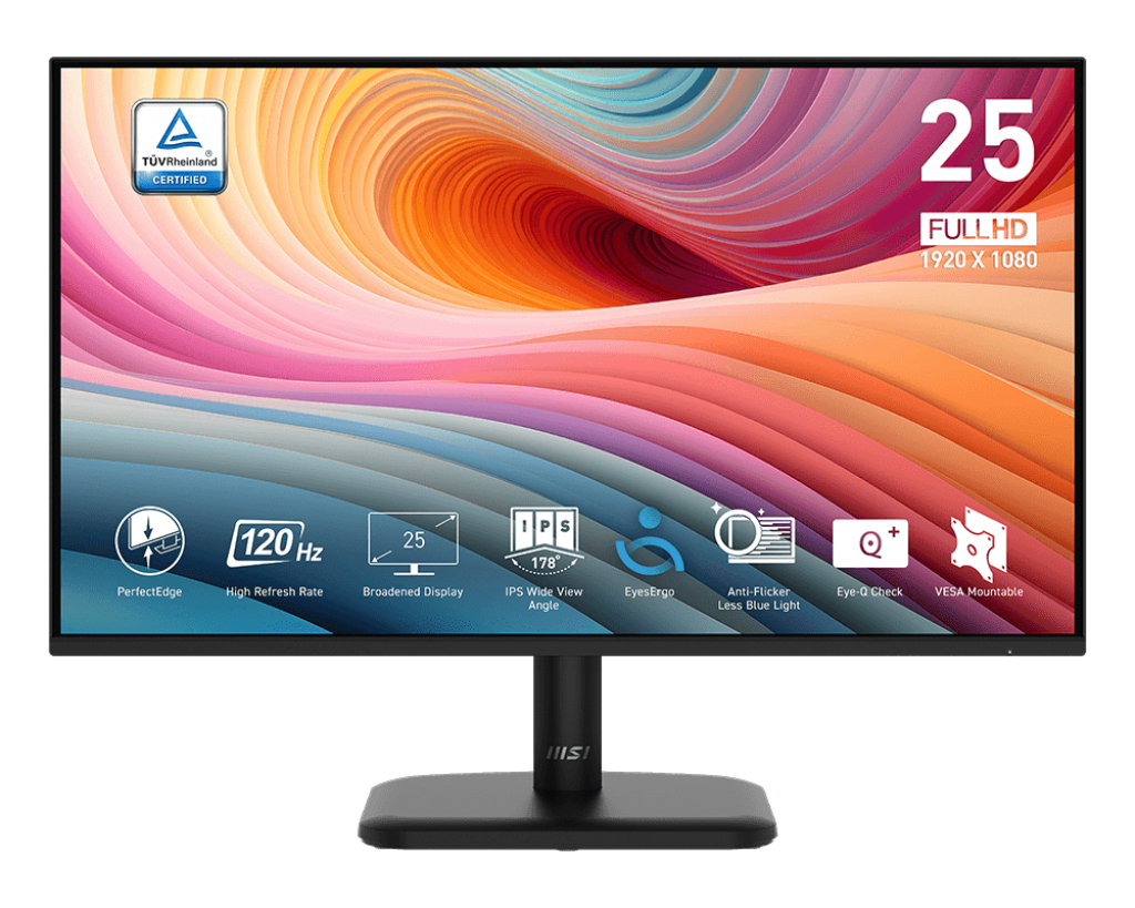 MSI PRO MP251L E2 pantalla para PC 62,2 cm (24.5) 1920 x 1080 Pixeles Full HD LED Negro