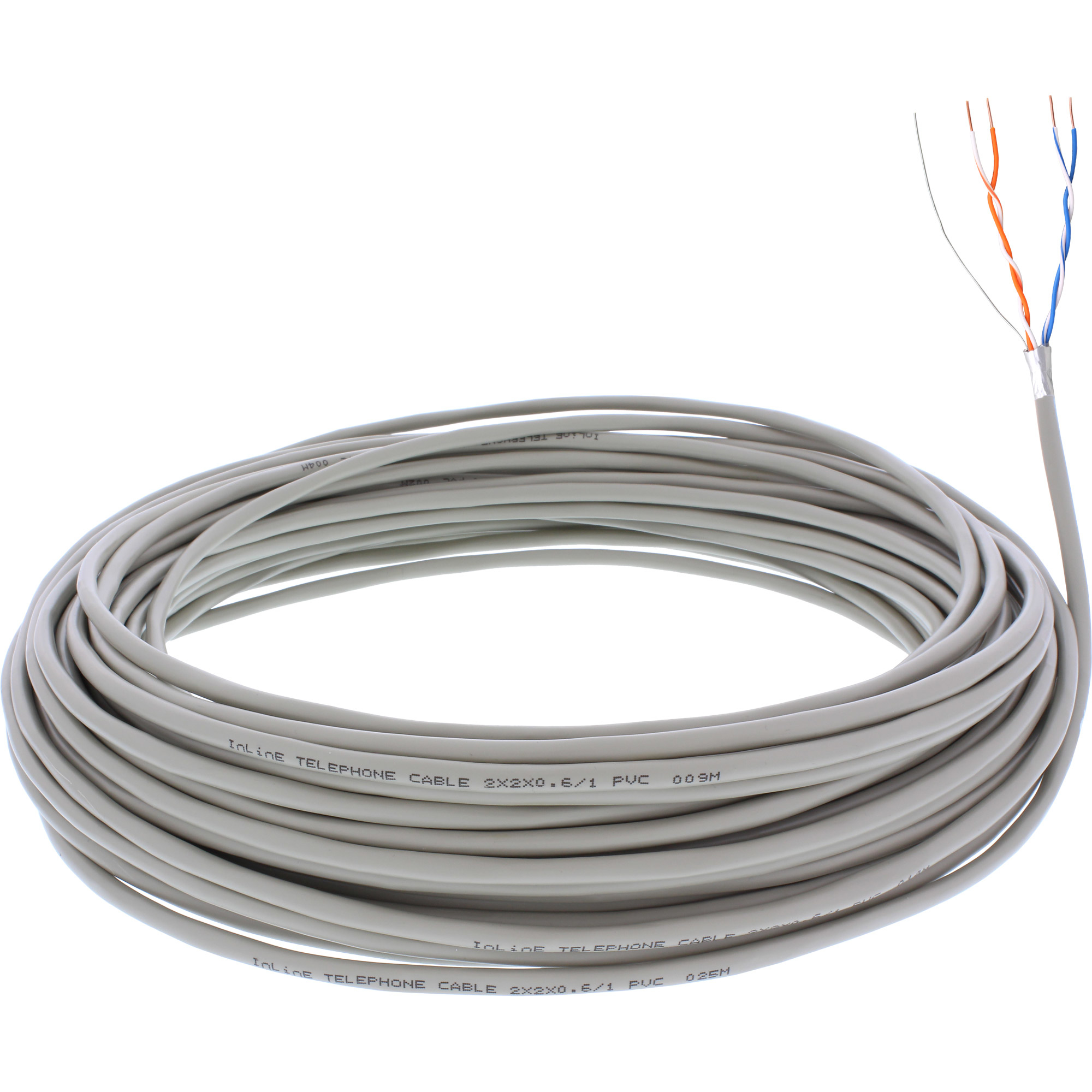InLine Telefonkabel in Meterware - 25 m - beige