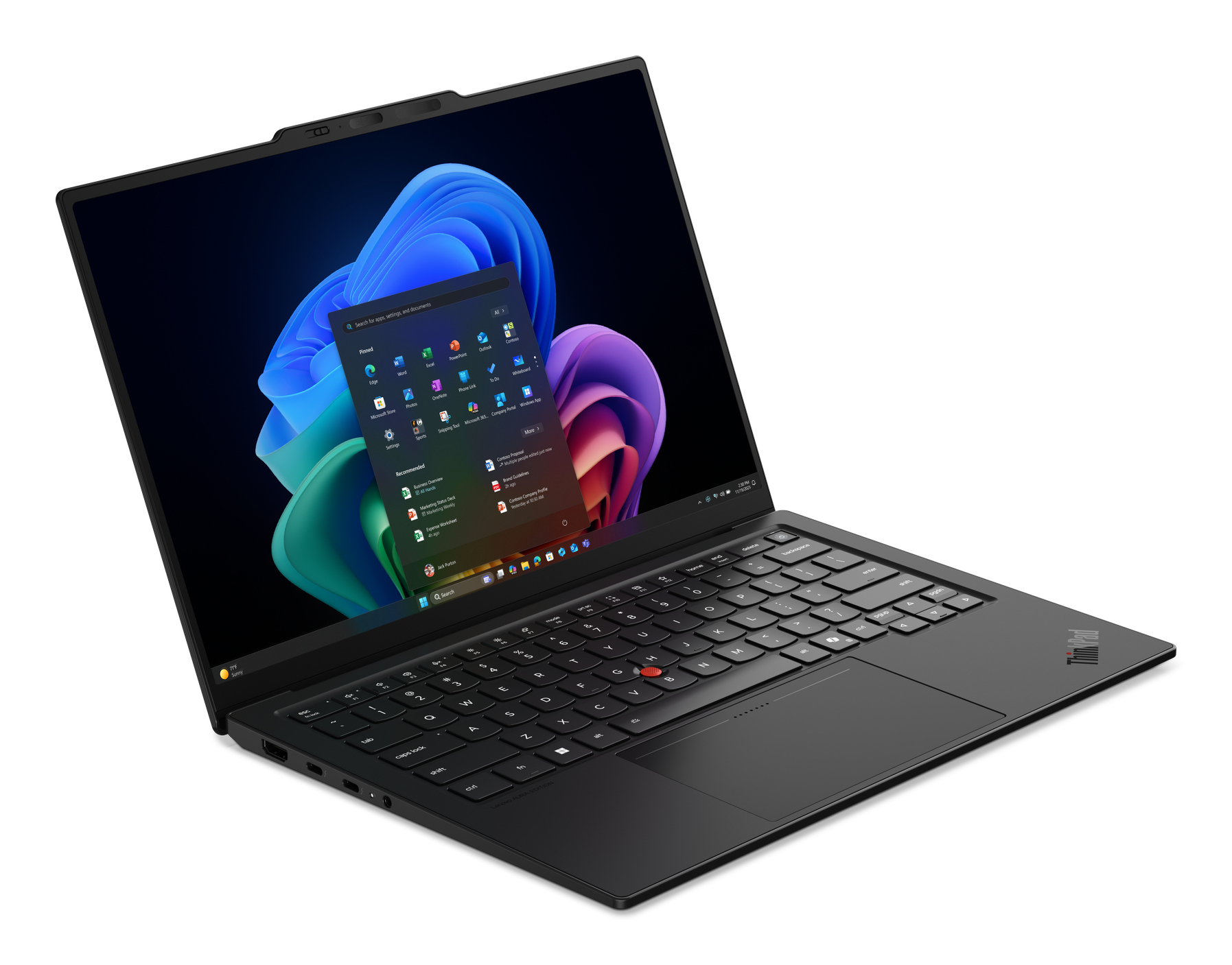 Lenovo ThinkPad X1 Carbon Gen 14 Aura Edition Copilot+ PC Intel Core Ultra 7 355 Laptop 35.6 cm (14) Touchscreen 2.8K 32 GB LPDDR5x-SDRAM 1 TB SSD Wi-Fi 7 (802.11be) Windows 11 Pro Black German
