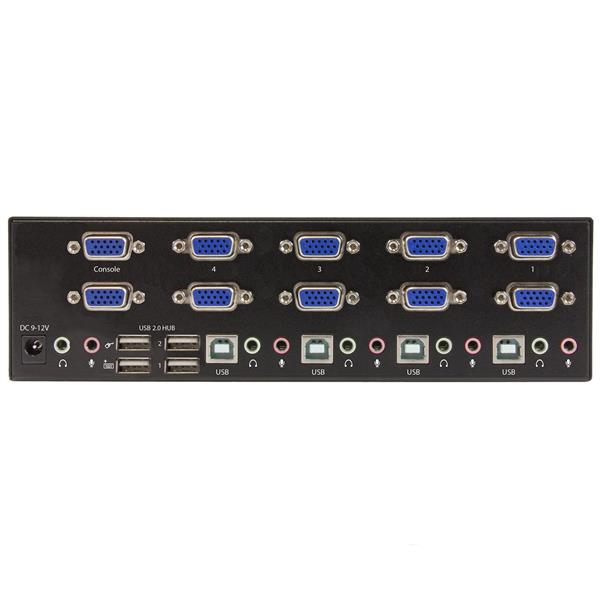 StarTech.com 4 Port KVM Switch mit Dual-VGA und 4-fach USB Hub