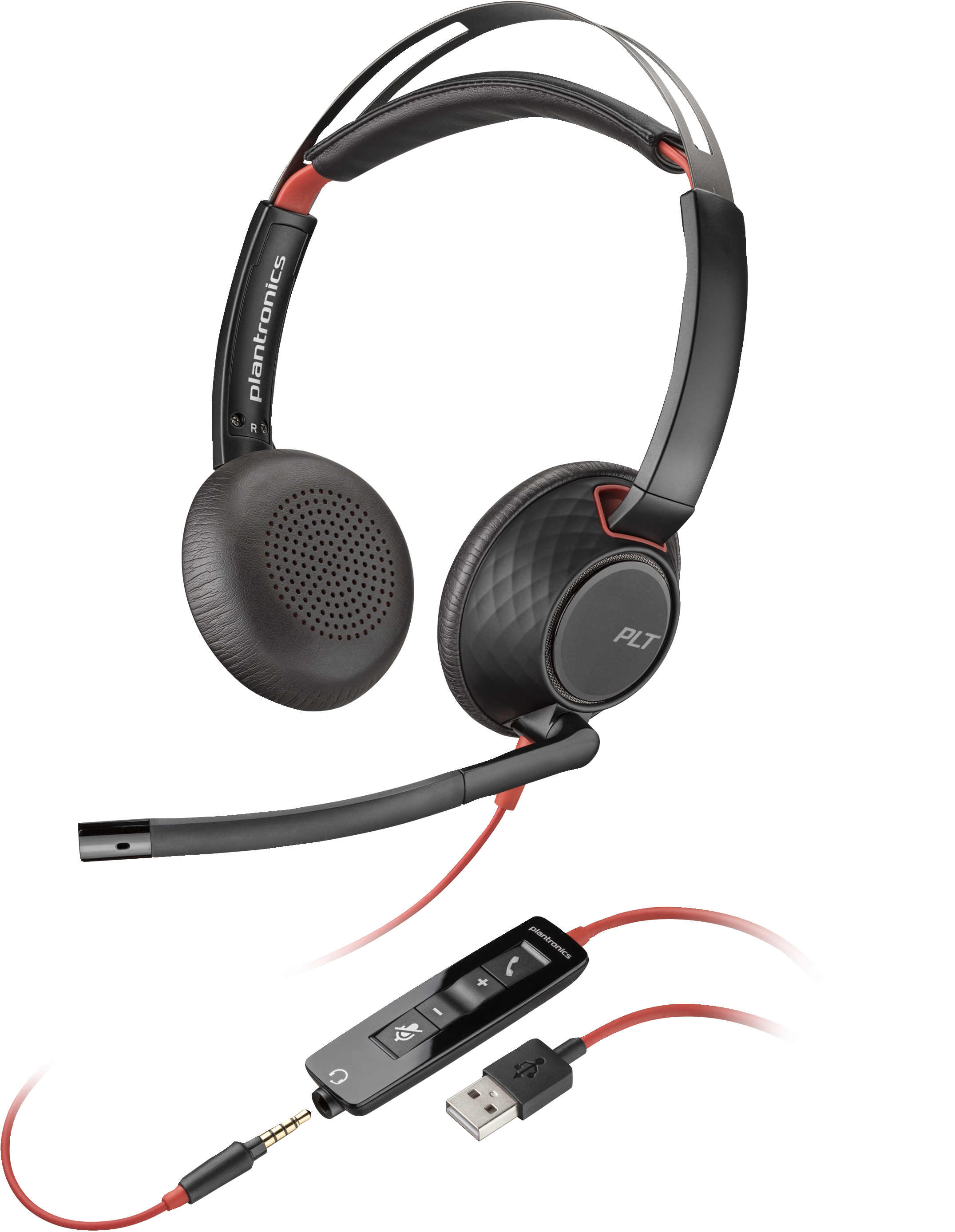 POLY Blackwire 5220 Headset Wired Head-band Office/Call center USB Type-A Black