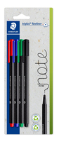 STAEDTLER Fineliner triplus rPP sort. 4St BK