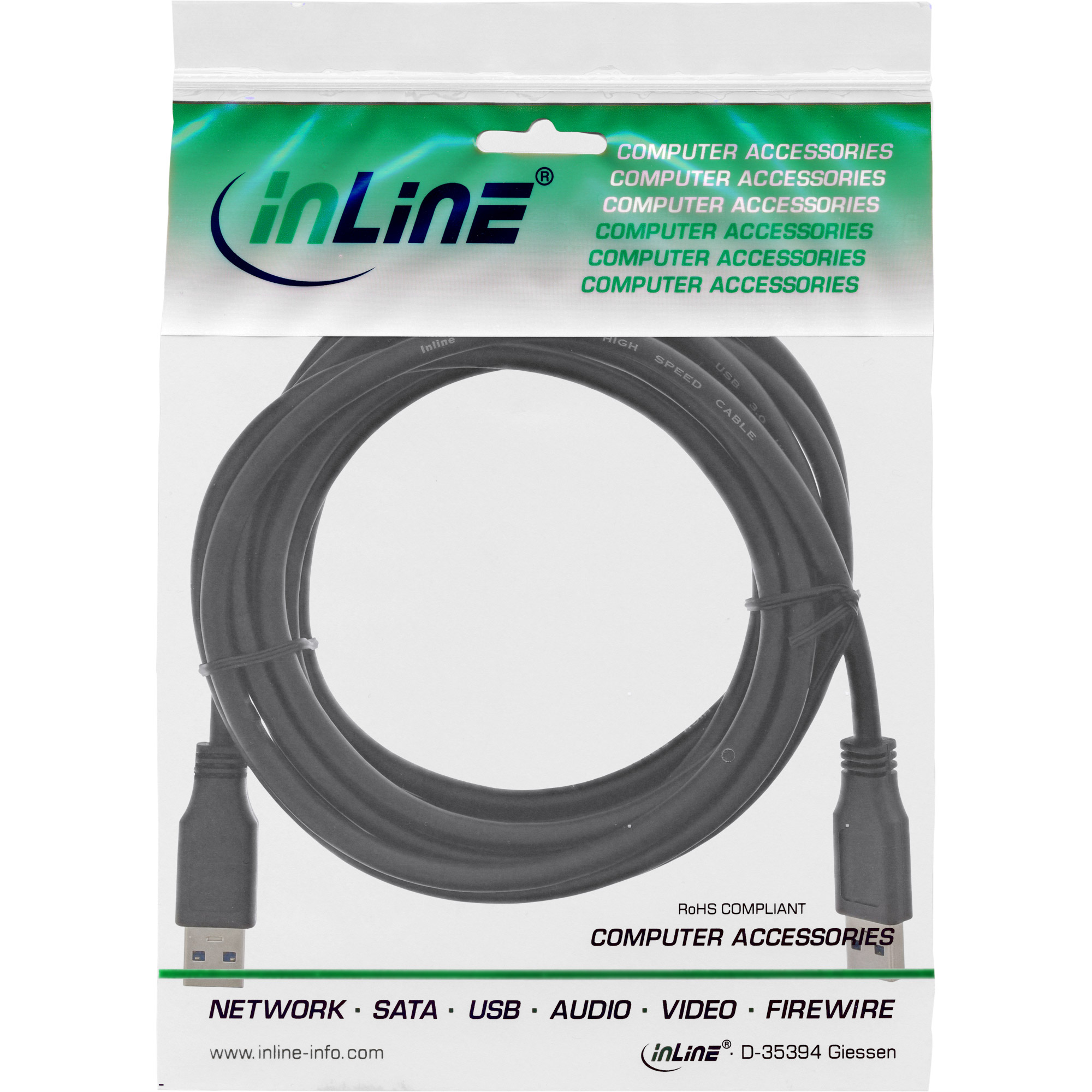 InLine USB-Kabel - USB Typ A (M) zu USB Typ A (M)