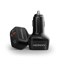 Axagon PWC-PQ38 chargeur dappareils mobiles Ordinateur portable, Smartphone, Tablette Noir Allume-cigare Charge rapide Auto