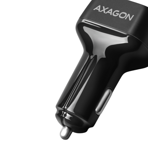 Axagon PWC-PQ38 cargador de dispositivo m�vil Port�til, Smartphone, Tableta Negro Encendedor de cigarrillos Carga r�pida Auto