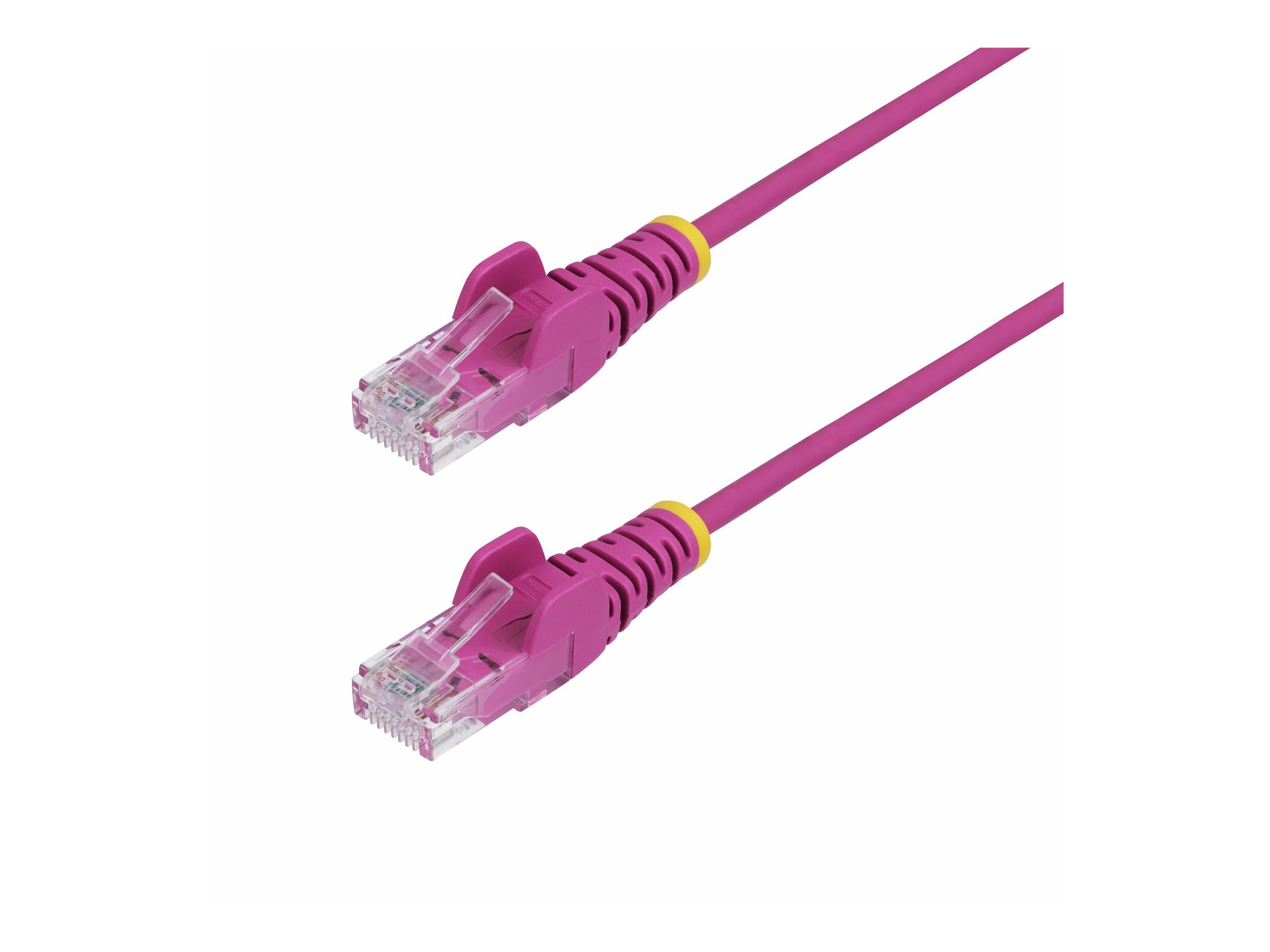 StarTech.com C�ble Ethernet CAT6 Rose Fin de 2,5m, Sans Accroc, 100W PoE, UTP, LSZH, Fil de Cuivre Pur 28AWG, Cordon Patch R�seau RJ45 avec Serre-C�ble, Contr�l� Fluke