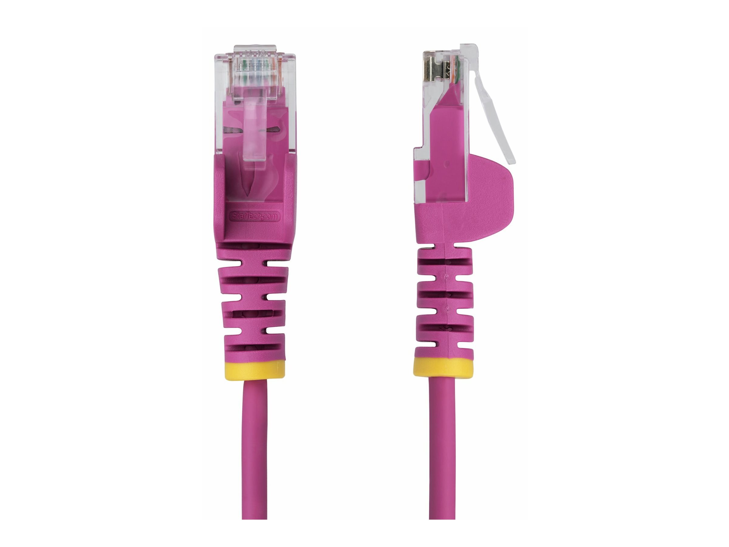 StarTech.com C�ble Ethernet CAT6 Rose Fin de 2,5m, Sans Accroc, 100W PoE, UTP, LSZH, Fil de Cuivre Pur 28AWG, Cordon Patch R�seau RJ45 avec Serre-C�ble, Contr�l� Fluke