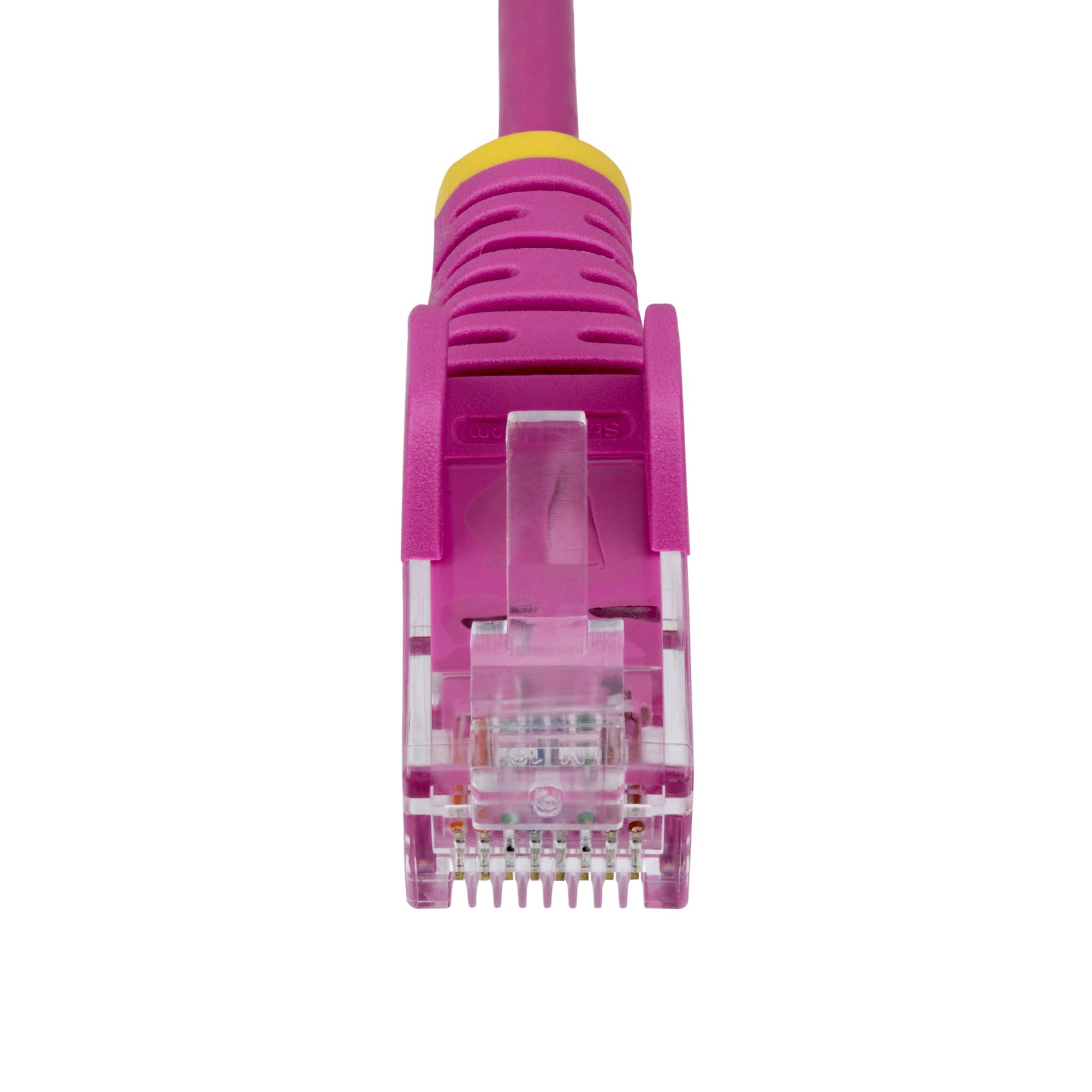 StarTech.com C�ble Ethernet CAT6 Rose Fin de 2,5m, Sans Accroc, 100W PoE, UTP, LSZH, Fil de Cuivre Pur 28AWG, Cordon Patch R�seau RJ45 avec Serre-C�ble, Contr�l� Fluke