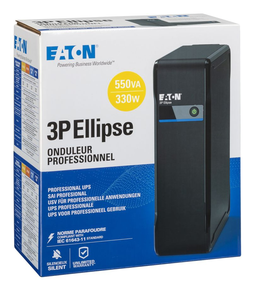 Eaton 3P550I alimentation d�nergie non interruptible Veille 0,55 kVA 330 W 4 sortie(s) CA