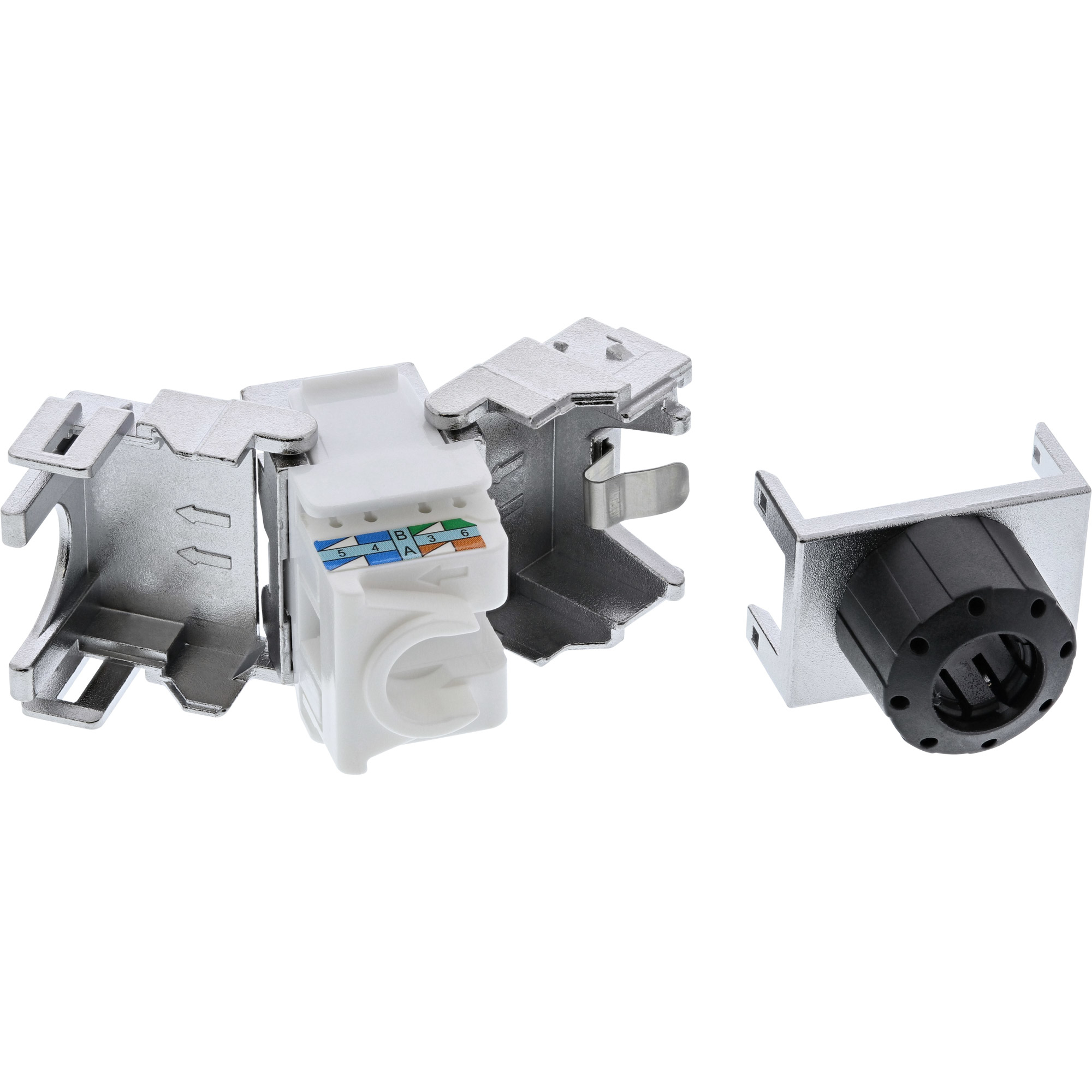 InLine Premium RJ45 Keystone Jack Snap-In module Cat.6a, with dust cover