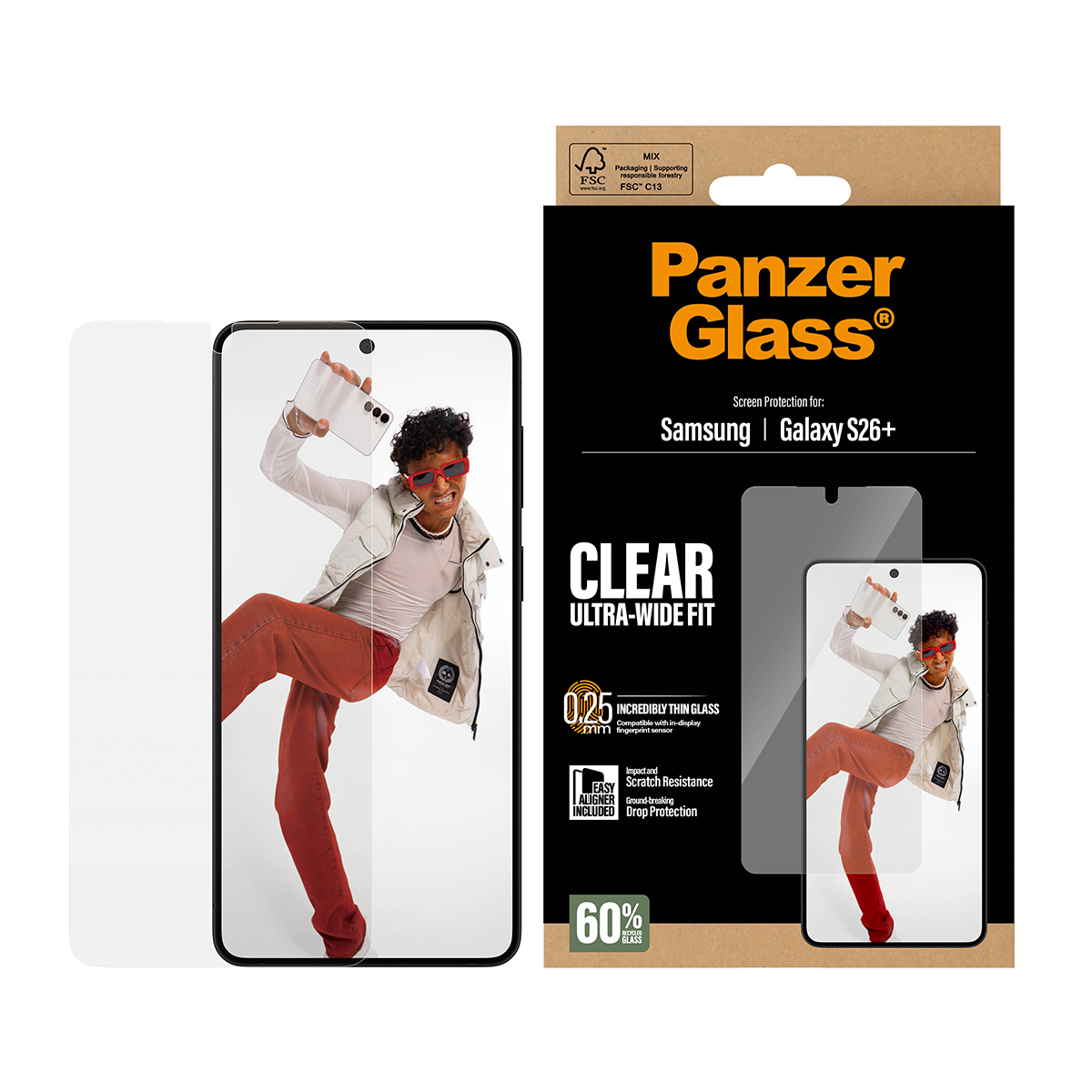 PanzerGlass Bildschirmschutz f�r Handy - ultrabreite