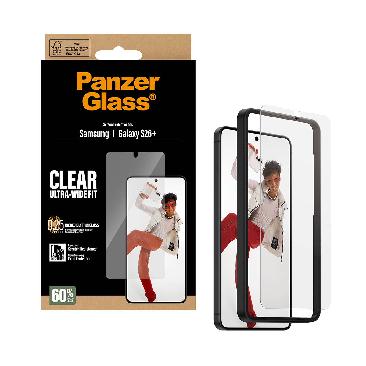 PanzerGlass Bildschirmschutz f�r Handy - ultrabreite