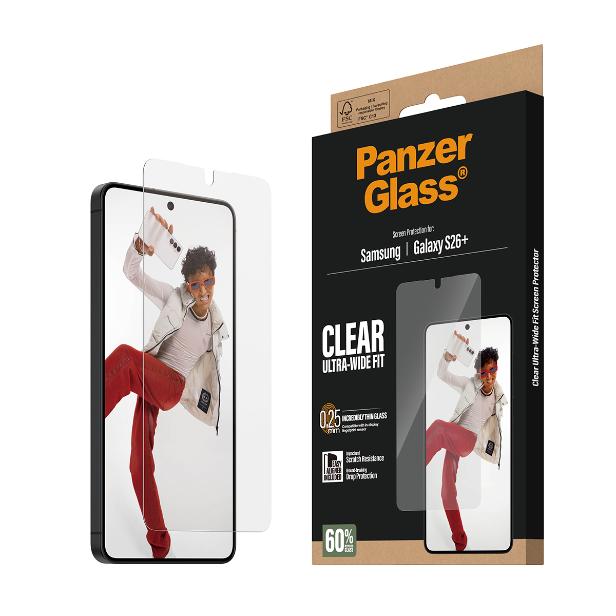 PanzerGlass Bildschirmschutz f�r Handy - ultrabreite