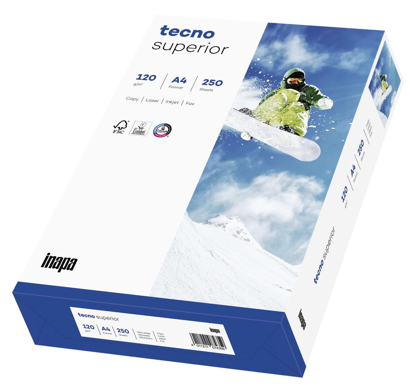 Papyrus Kopierpapier wei A4 120g Superior tecno Packung 250 Blatt - Normal/Kopierpapier - Normal/Kopierpapier - 120 g/m