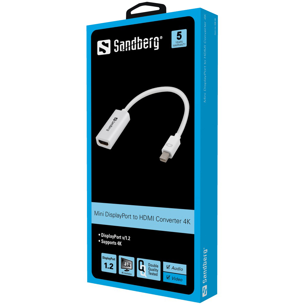 SANDBERG Videoadapter - Mini DisplayPort mnnlich zu HDMI weiblich