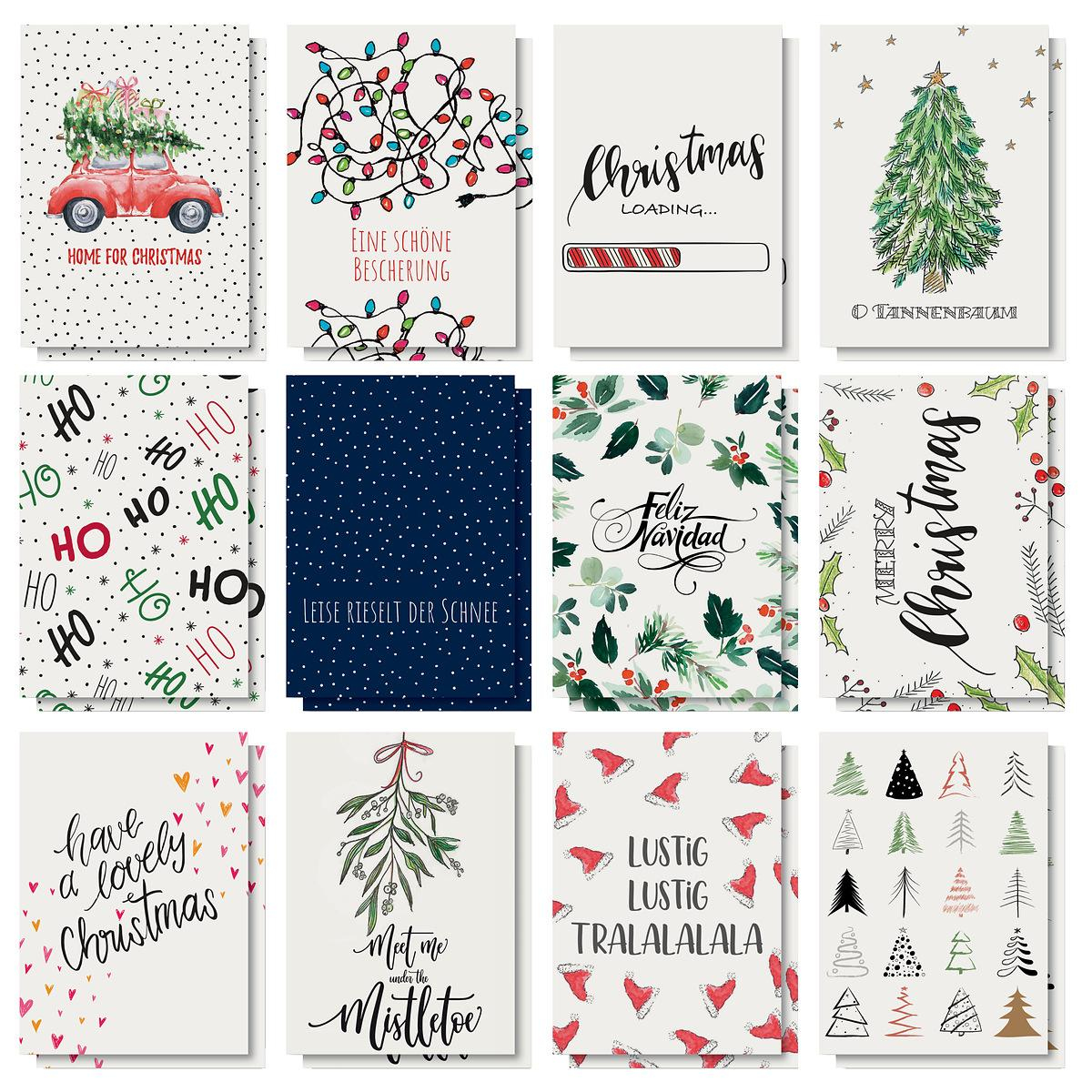 Sigel DS701 greeting/sympathy card Standard greeting card Christmas 24 pc(s)