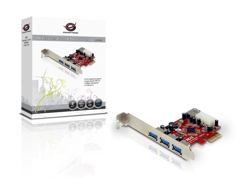 Conceptronic PCI Express Card 4-Port USB 3.0