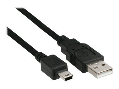 InLine 33107K cable USB 0,5 m USB 2.0 USB A Mini-USB B Negro