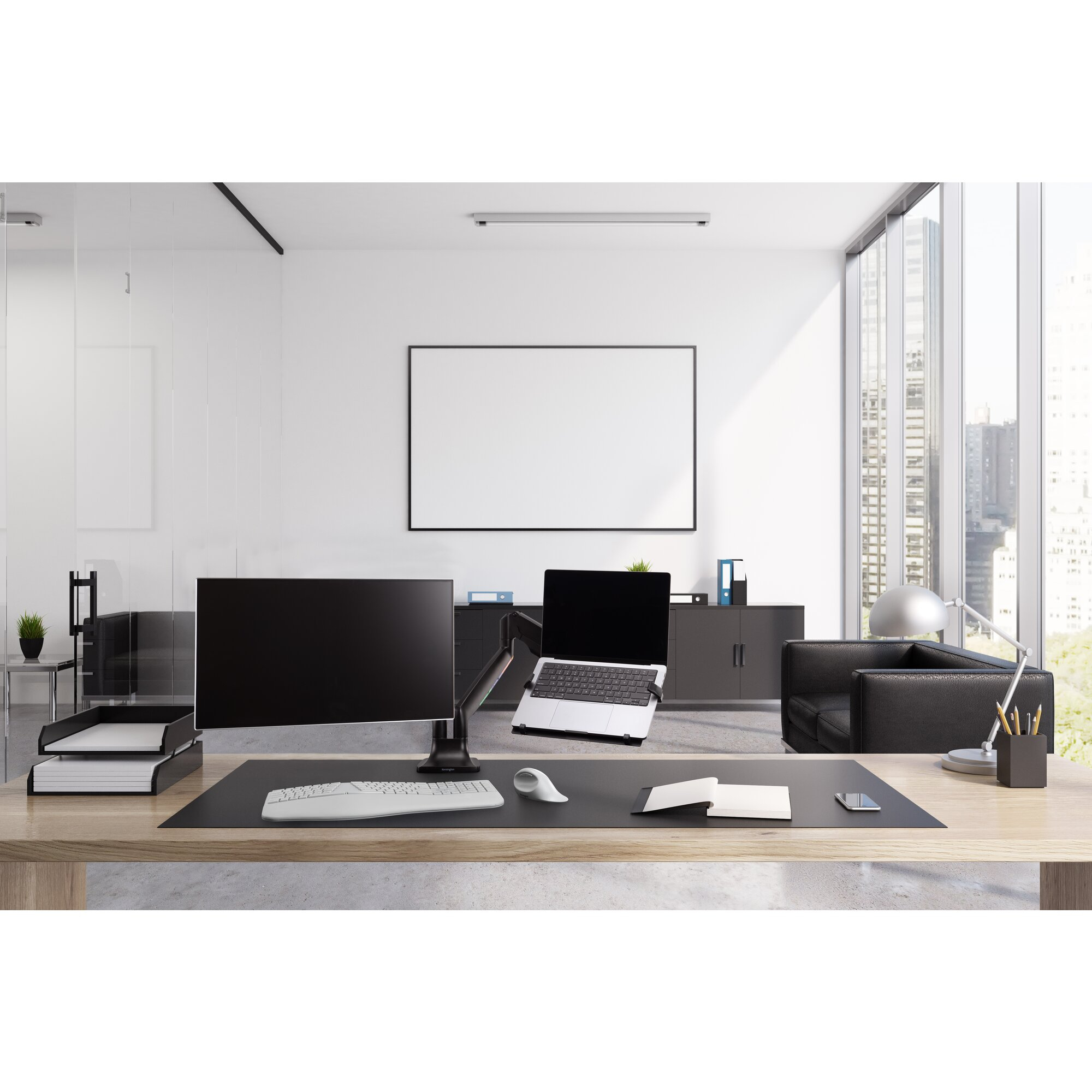 Kensington Bandeja universal de port�tiles para brazos de monitor