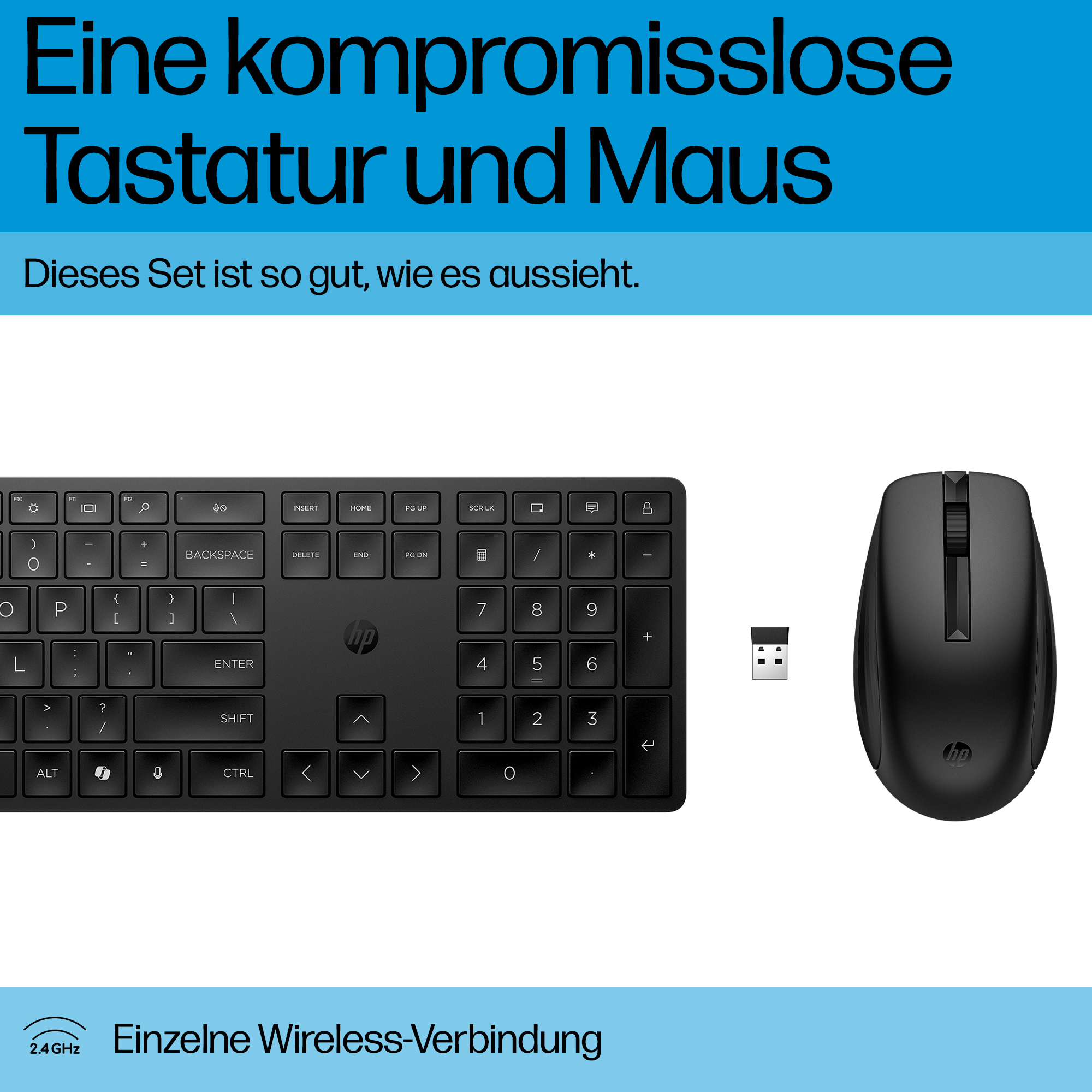 HP 655 Wireless Keyboard and Mouse Combo