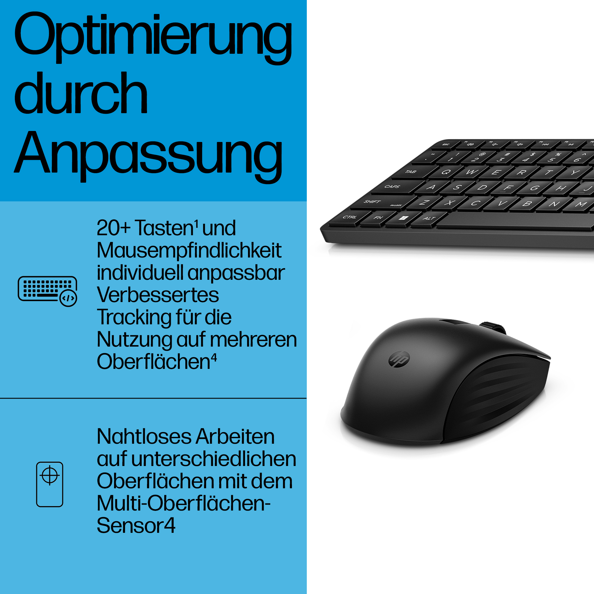 HP 655 Wireless Keyboard and Mouse Combo