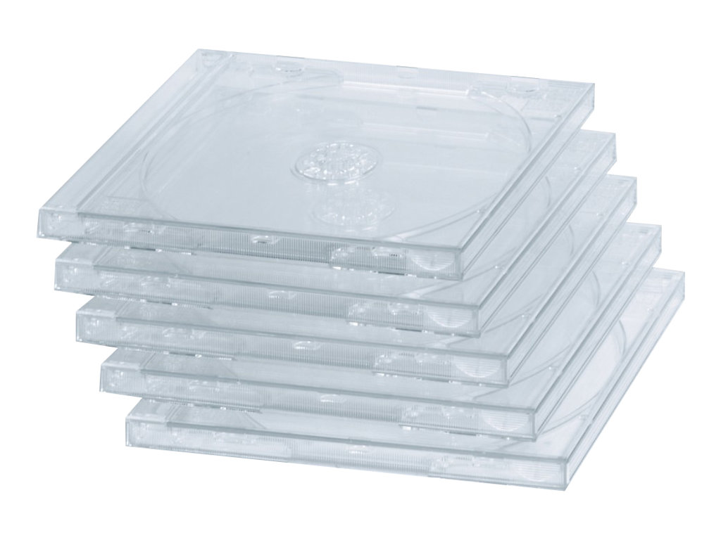Hama CD/CD-ROM sleeves, clear, 5 pack 1 dischi Trasparente
