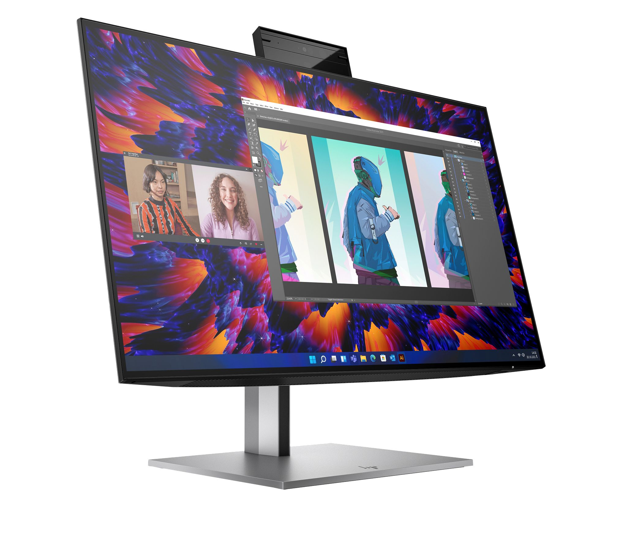 HP Monitor QHD Z24m G3 para conferencias