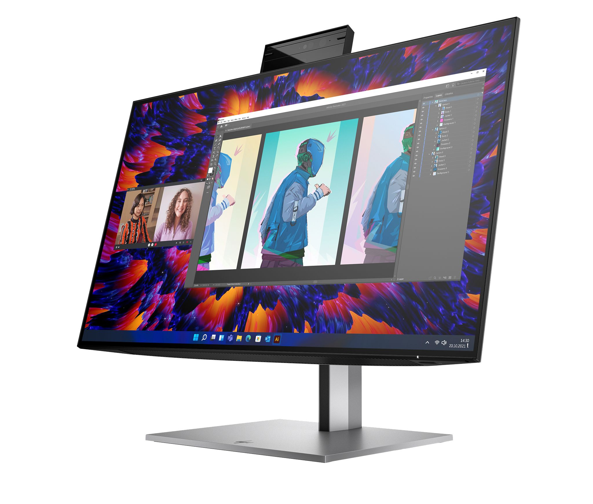 HP Monitor QHD Z24m G3 para conferencias