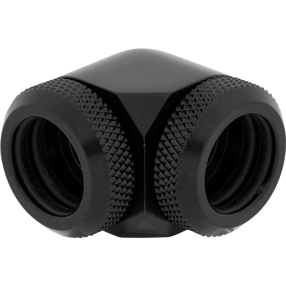 Corsair Hydro X Series XF Hardline 90� 14mm OD - Gewinkeltes Montageteil f�r Fl�ssigkeitsk�hlsystem - Schwarz (Packung mit 2)