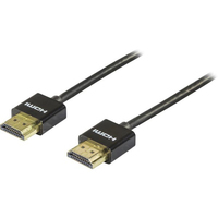 Deltaco HDMI-1091 - 1 m - HDMI Typ A (Standard) - HDMI Typ A (Standard) - 3D - 18,6 Gbit/s - Schwarz