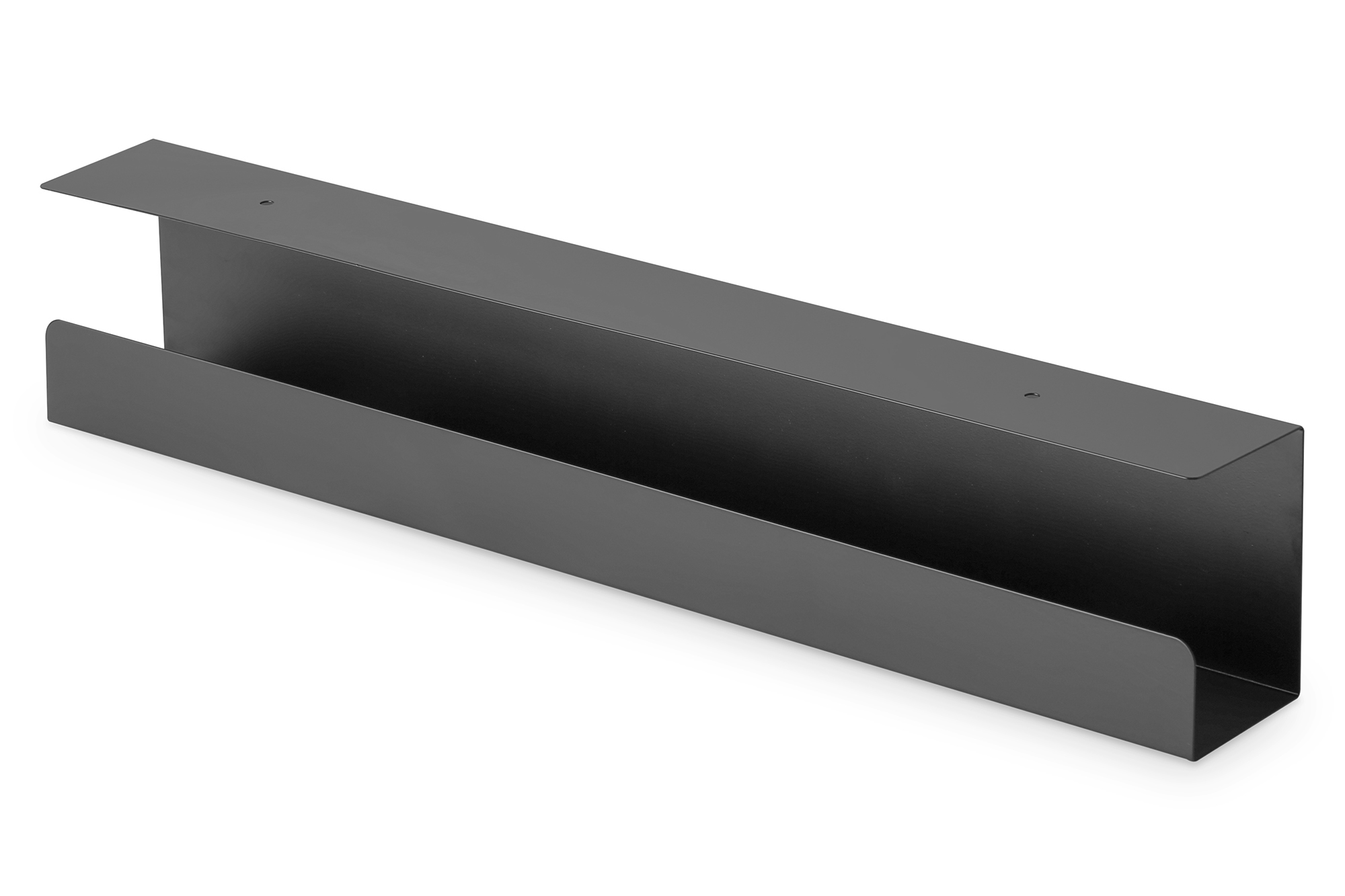 Goulotte passe-câbles horizontale de bureau 60 cm Noir