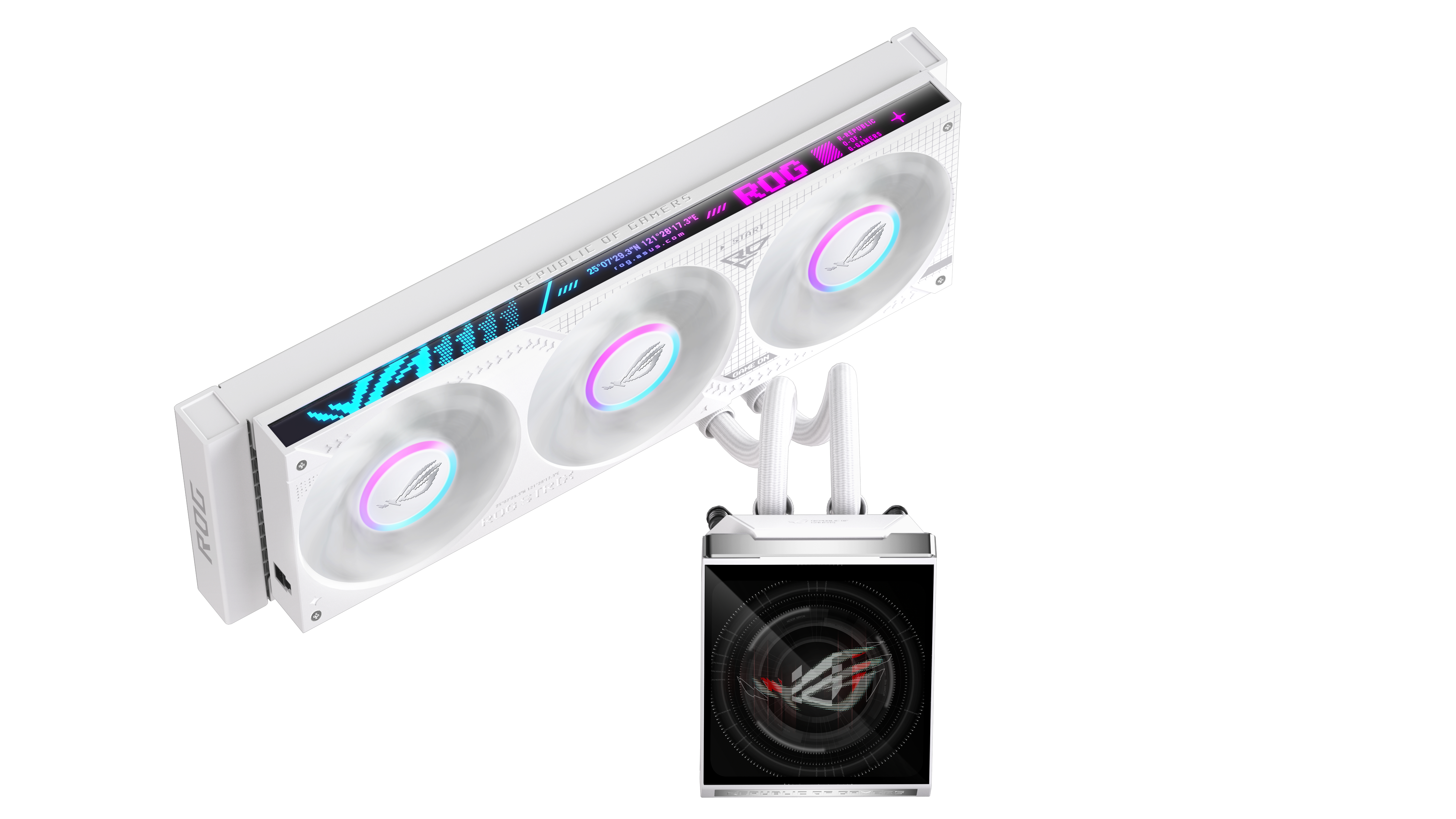 ASUS ROG STRIX SLC IV 360 ARGB LCD WHT Processor All-in-one liquid cooler 12 cm White 1 pc(s)