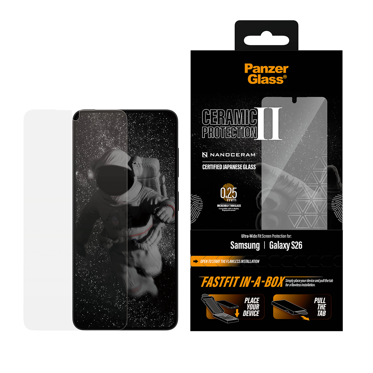 PanzerGlass PG Ceramic Samsung S26 fastfit