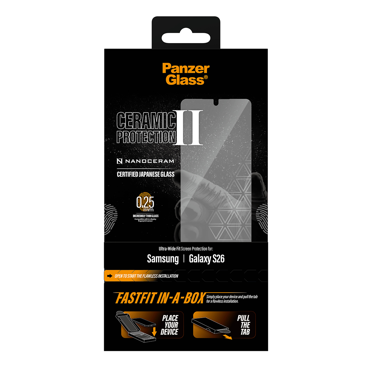 PanzerGlass PG Ceramic Samsung S26 fastfit