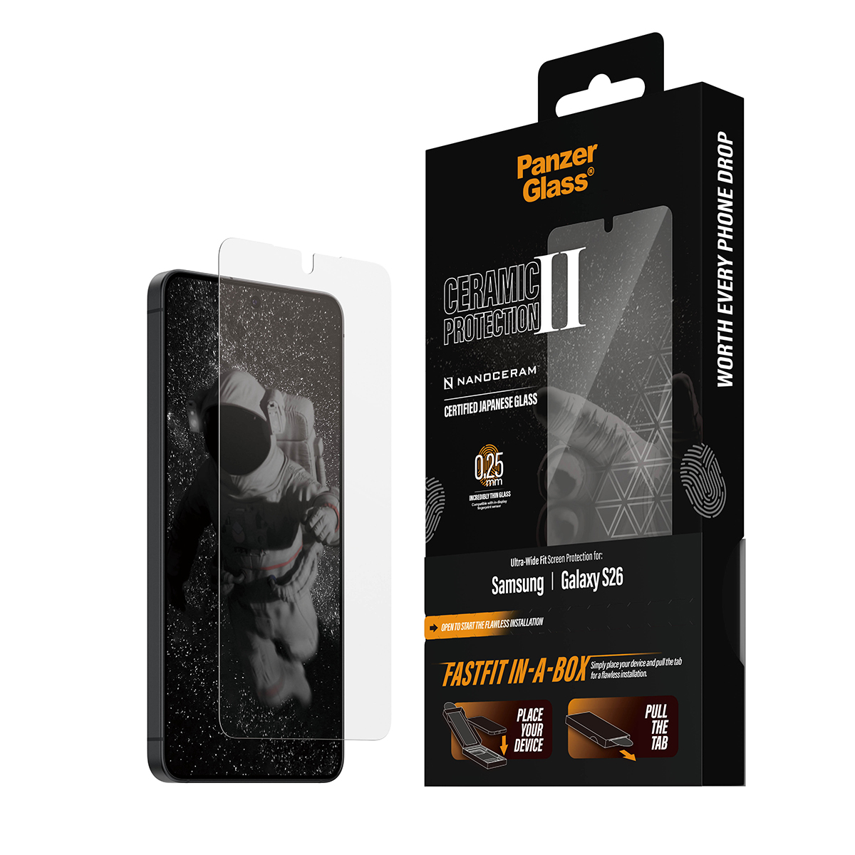 PanzerGlass PG Ceramic Samsung S26 fastfit