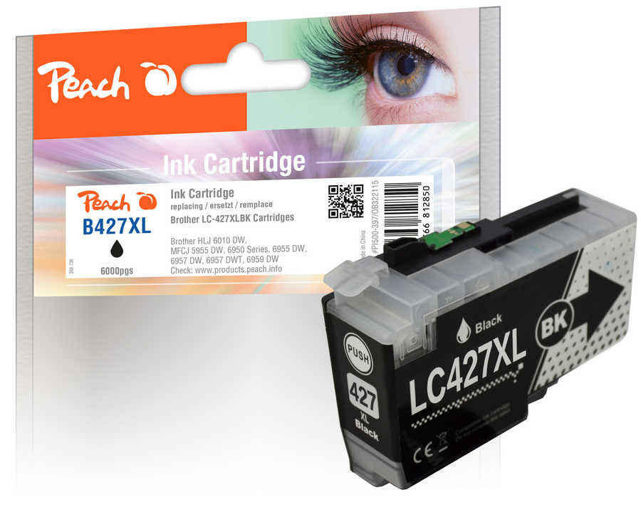 Peach PI500-397 cartuccia dinchiostro 1 pz Compatibile Resa elevata (XL) Nero