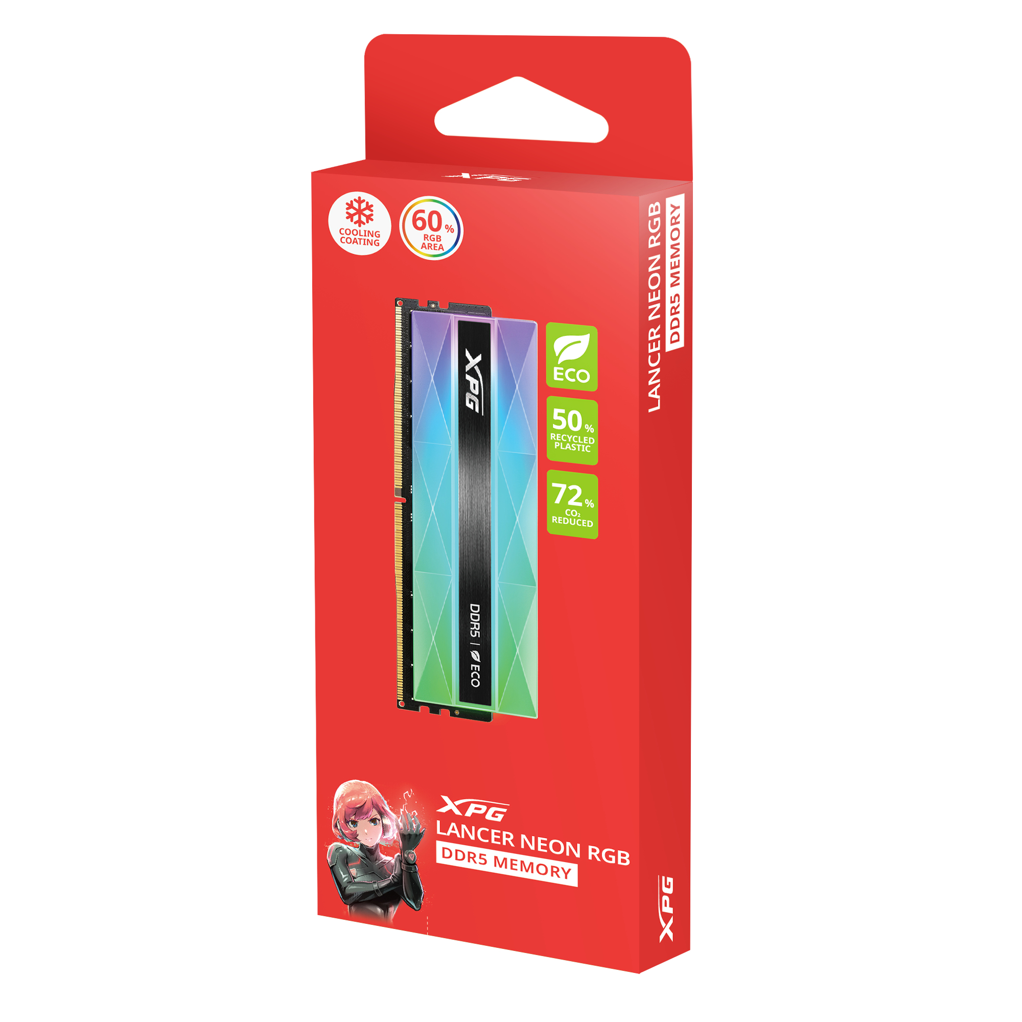ADATA DDR5 16GB 6000-30 XPG Lancer Neon RGB silvergray
