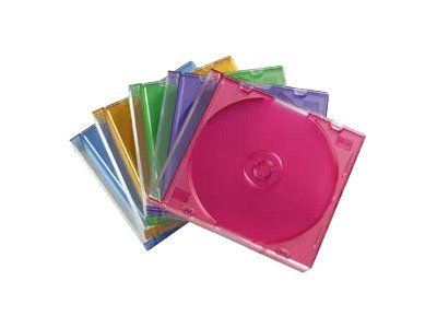 Hama Slim Jewel Case f�r Speicher-CD - Kapazit�t: 1 CD - durchsichtig blau, durchsichtig gr�n, durchsichtig orange, durchsichtig violett, durchsichtig rosa (Packung mit 25)