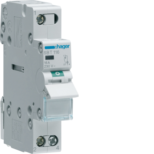 Hager SBT116 interruptor el�ctrico 1P Gris