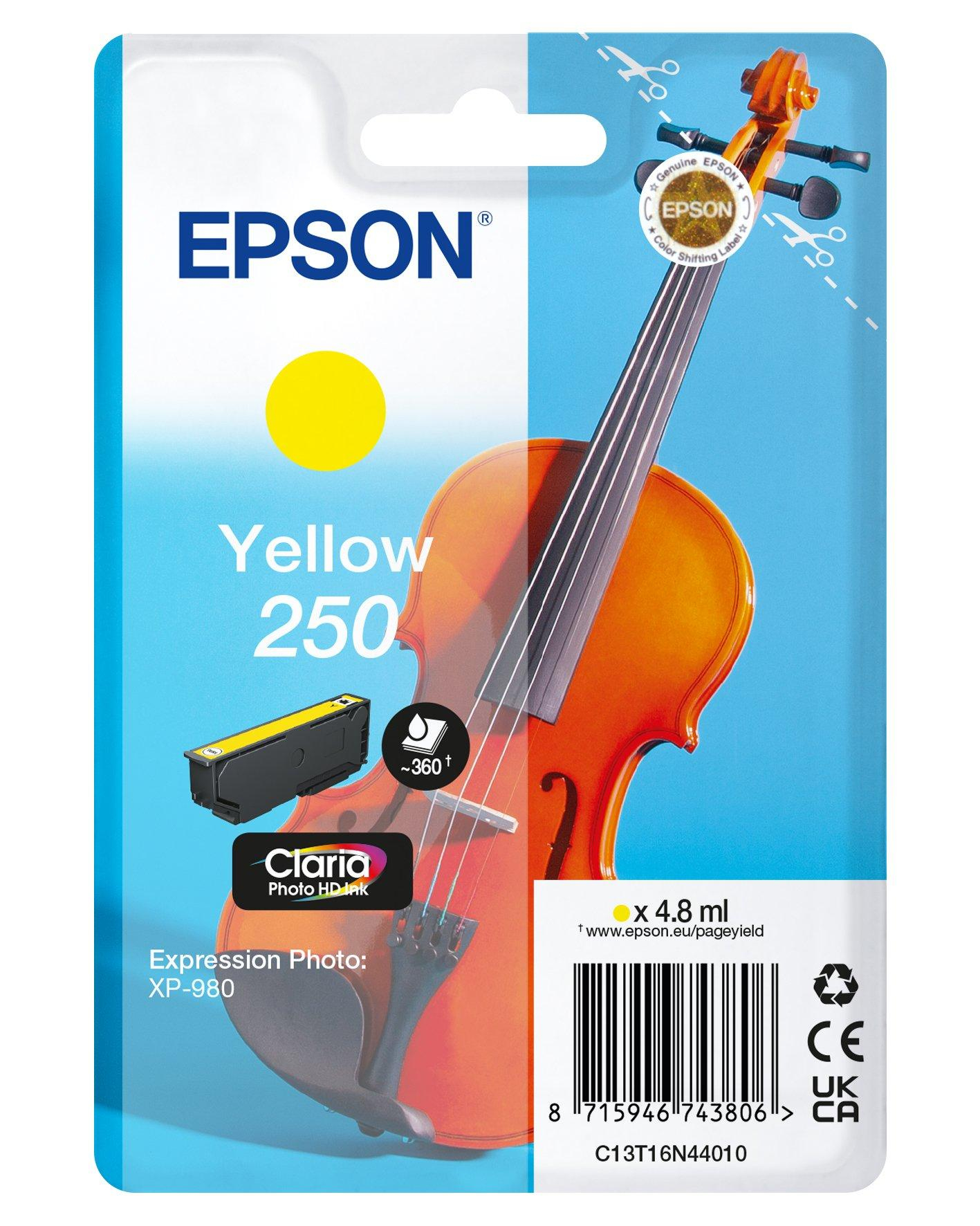 Epson 250 Violin Claria Photo HD cartouche dencre 1 pi�ce(s) Original Jaune