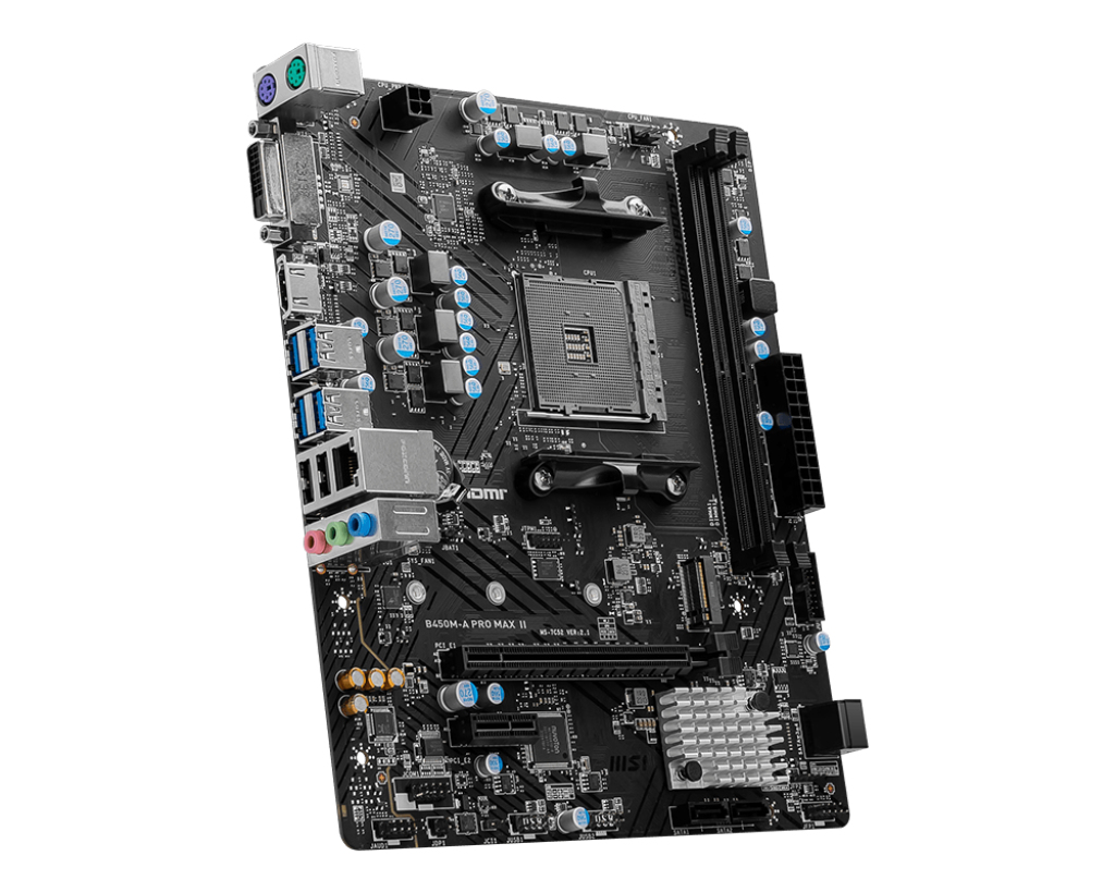 MSI B450M-A PRO MAX II - Motherboard - micro ATX - Socket AM4 - AMD B450 Chipsatz - USB 3.2 Gen 1 - 2.5 Gigabit LAN - Onboard-Grafik (CPU erforderlich)