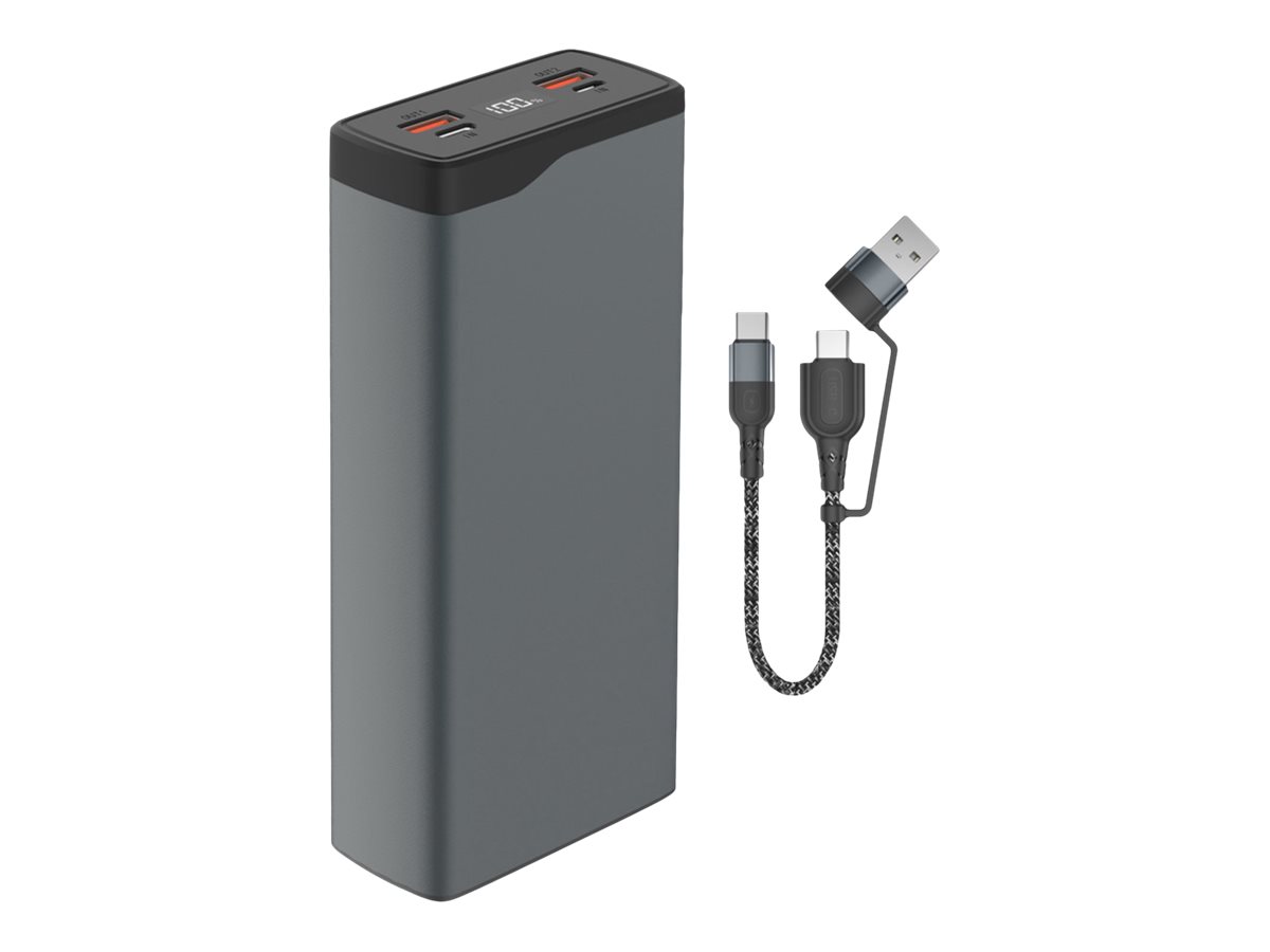 4smarts VoltHub Pro - Select Edition - Powerbank - 26800 mAh - 99.16 Wh - 22.5 Watt - 5 A - Huawei Fast Charge, PD 2.0, PD 3.0, QC 2.0, QC 3.0, AFC, SCP - 3 Ausgabeanschlussstellen (2 x USB, 24 pin USB-C)