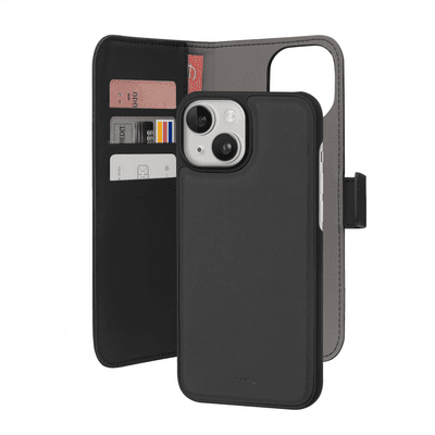 SBS Puro Eco-Leder Wallet iPhone 15 schwarz