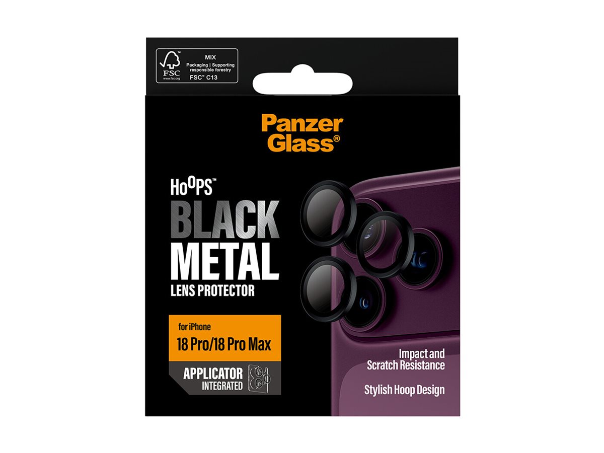 PanzerGlass � Hoops� Camera Lens Protector Black iPhone 18 Pro | 18 Pro Max Protector de pantalla 1 pieza(s)