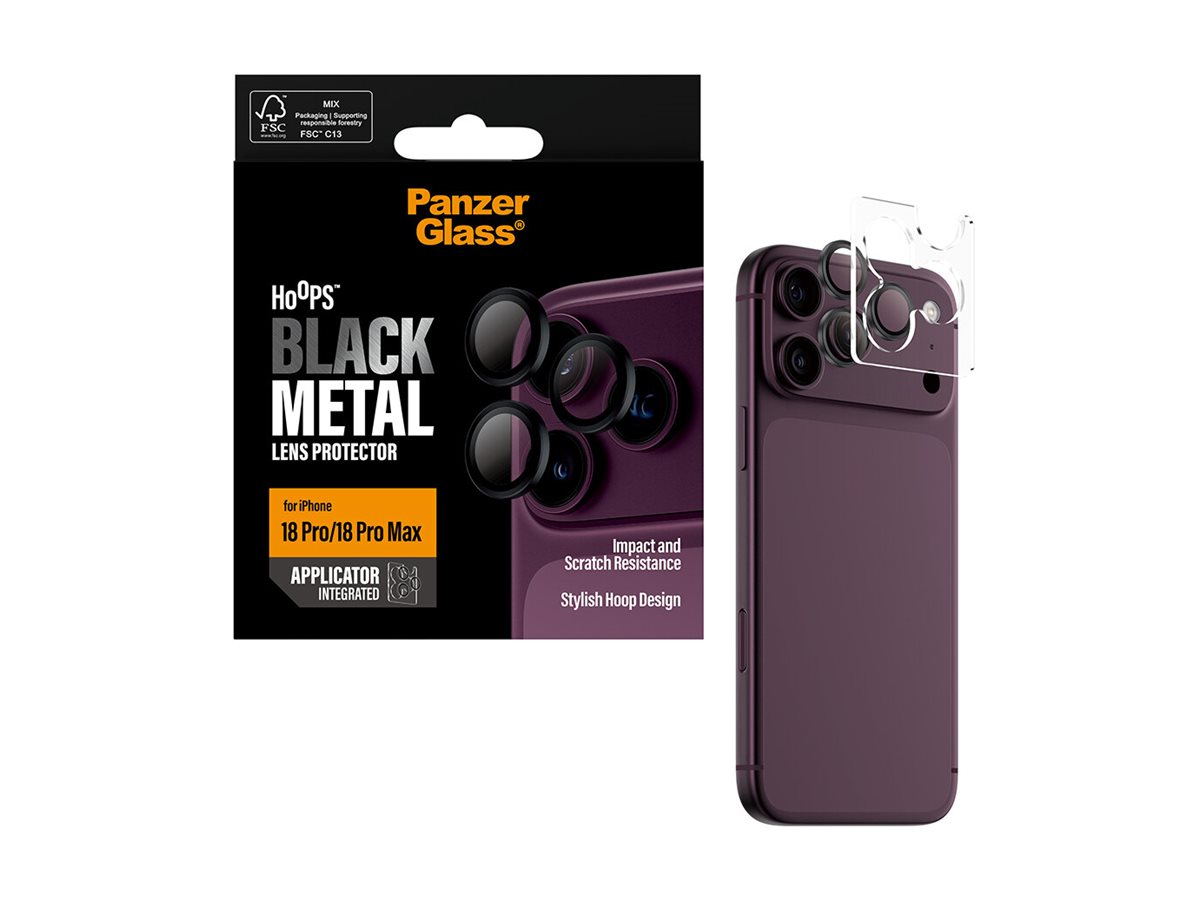 PanzerGlass � Hoops� Camera Lens Protector Black iPhone 18 Pro | 18 Pro Max Protector de pantalla 1 pieza(s)