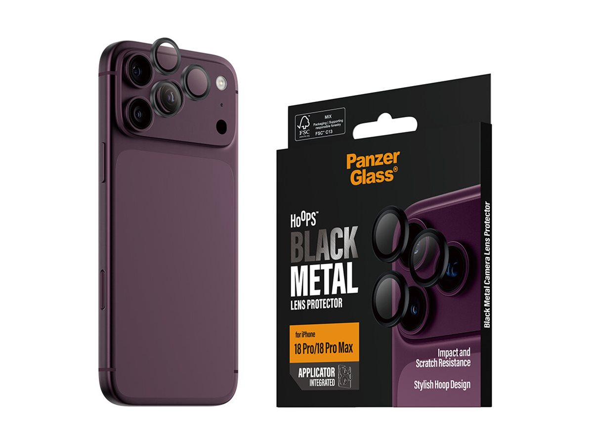PanzerGlass � Hoops� Camera Lens Protector Black iPhone 18 Pro | 18 Pro Max Protector de pantalla 1 pieza(s)