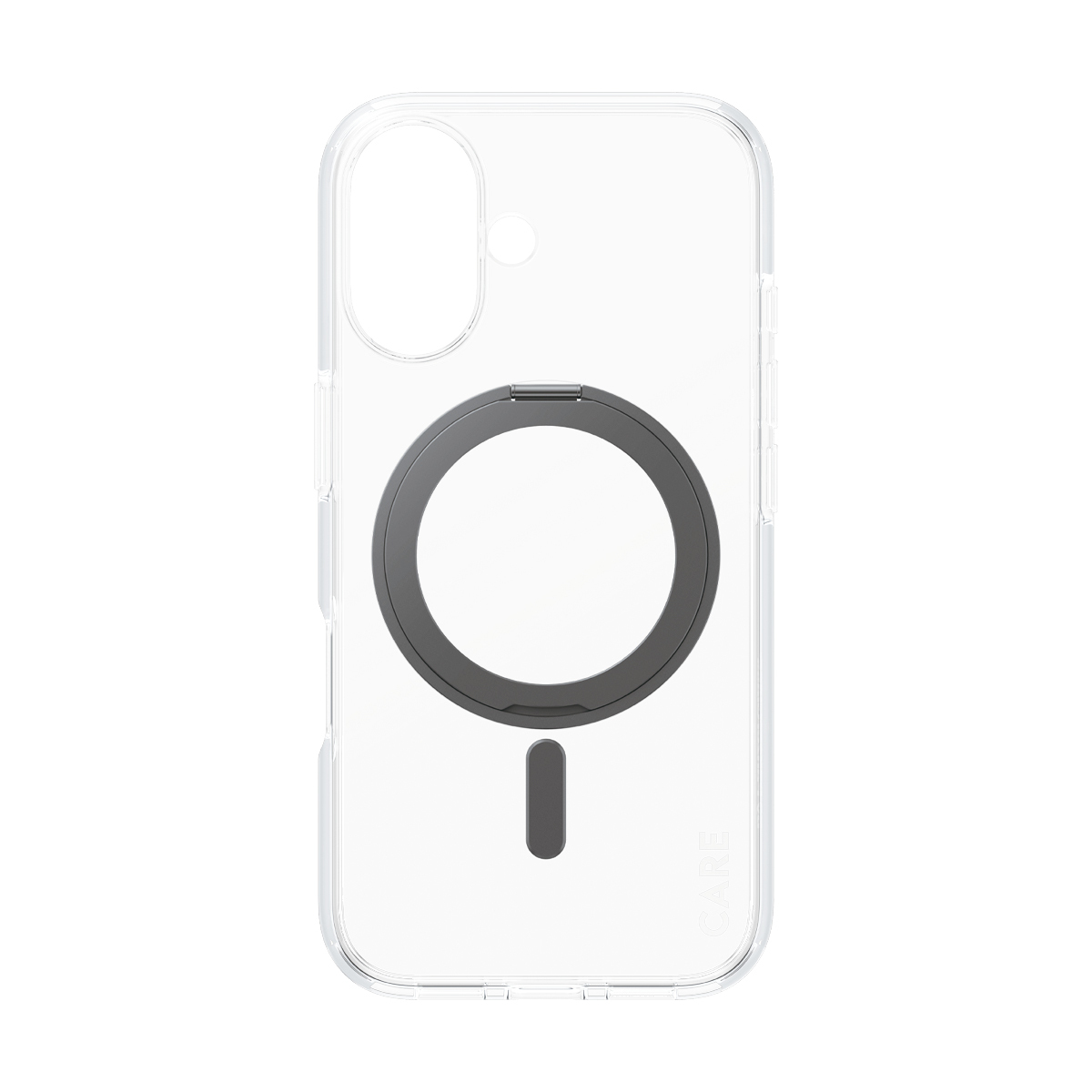 PanzerGlass CARE by � Case Transparent w. Black Kickstand & MagSafe iPhone 16 coque de protection pour t�l�phones portables Housse Noir