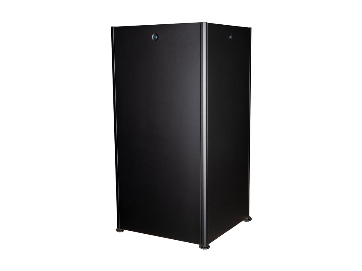 ROLINE Basic - Schrank Netzwerkschrank - glass door, 600x600 WxD - RAL 9005, Jet Black - 32U - 48.3 cm (19)